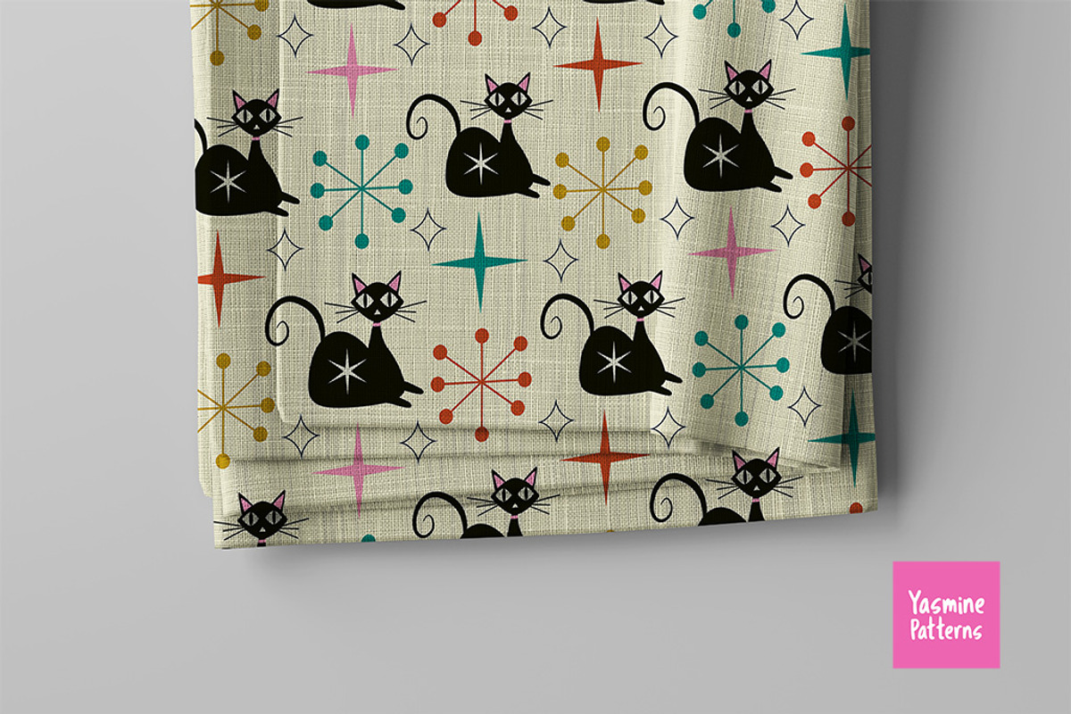 Atomic Cats and Starbursts Patterns, a Pattern Graphic by Yasmine Patterns (Photo 4 of 8)