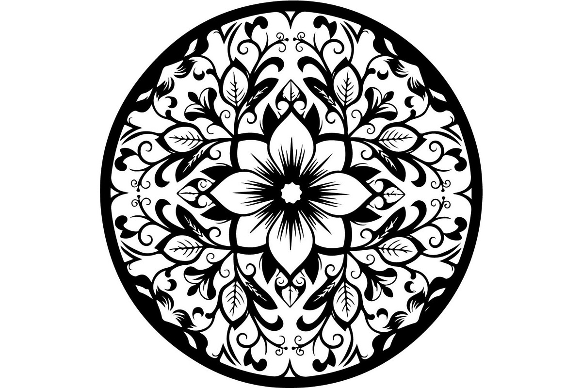 Decorative Floral Mandala Rose Butte, an Object Illustration by Designer_Momina (Photo 12 of 21)