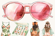 Watercolor Peach Summer Planner, a Seasonal Illustration by Design Scotch (Thumbnail 6 of 8)