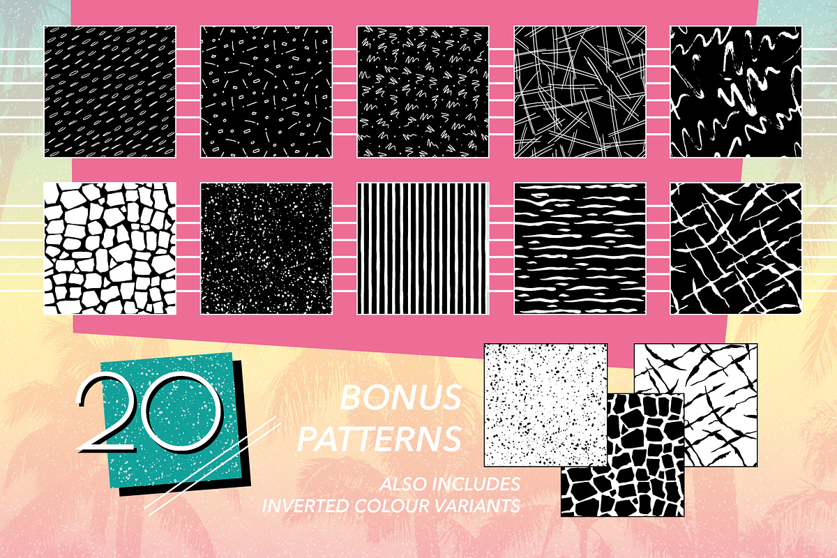 1980s Retro Fashion Patterns Vol 2, a Pattern Graphic by Wingsart Studio (Photo 7 of 8)