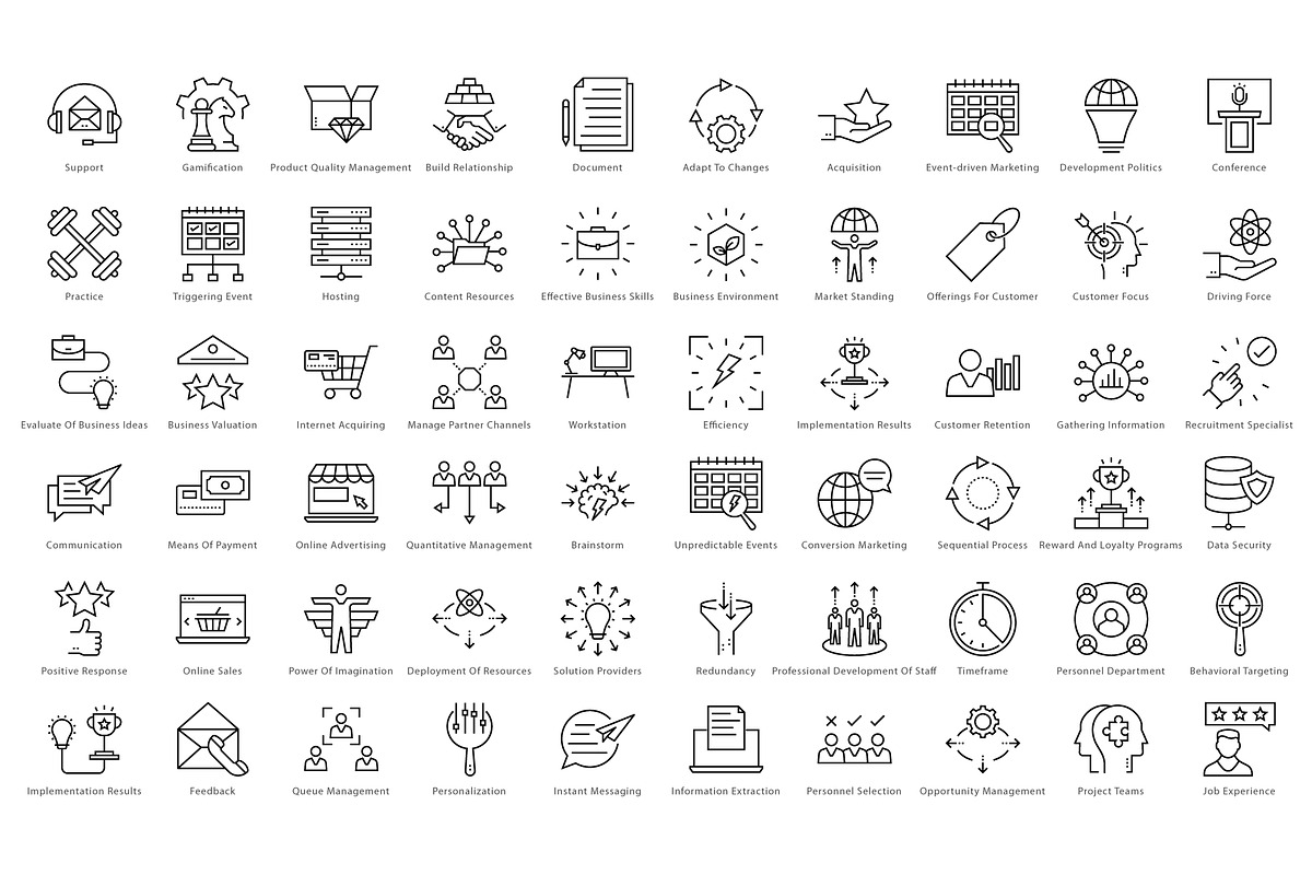 1270 Business Line Icons, an Outline Icon by Creative Stall (Photo 19 of 22)