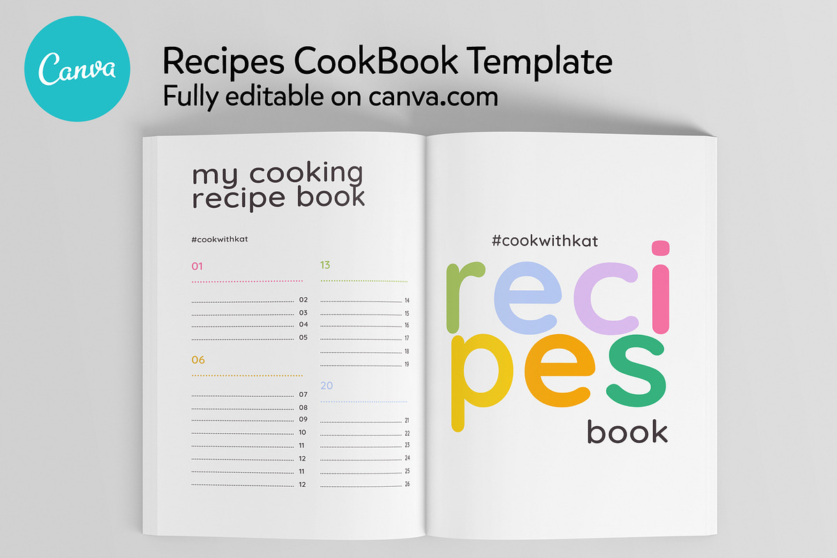 Recipes Book Canva A4 Template, a Magazine Template by DeLaGranSiete (Photo 3 of 13)