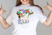Watercolor white bull, an Animal Illustration by Watercolor fantasy (Thumbnail 2 of 5)