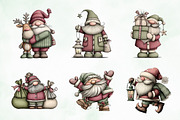 Whimsical Christmas Gnome Clipart, an Illustration by Creative Art (Thumbnail 3 of 9)