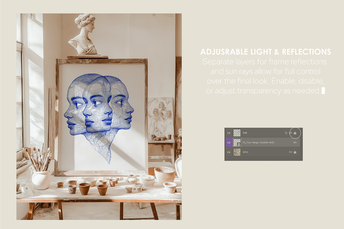 CREATIVE MESS | Frame mockup set, a Household Mockup by SCHÉRI (Photo 5 of 10)