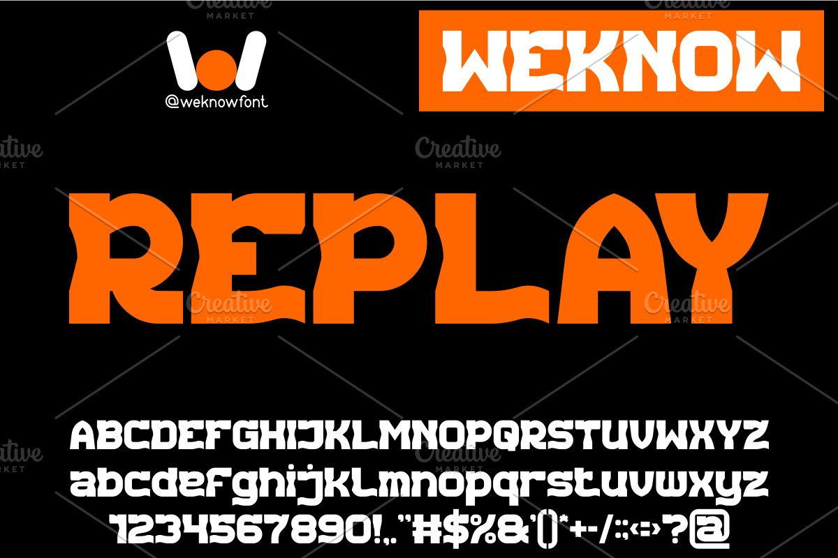 Replay Font, a Font by weknow (Photo 1 of 8)