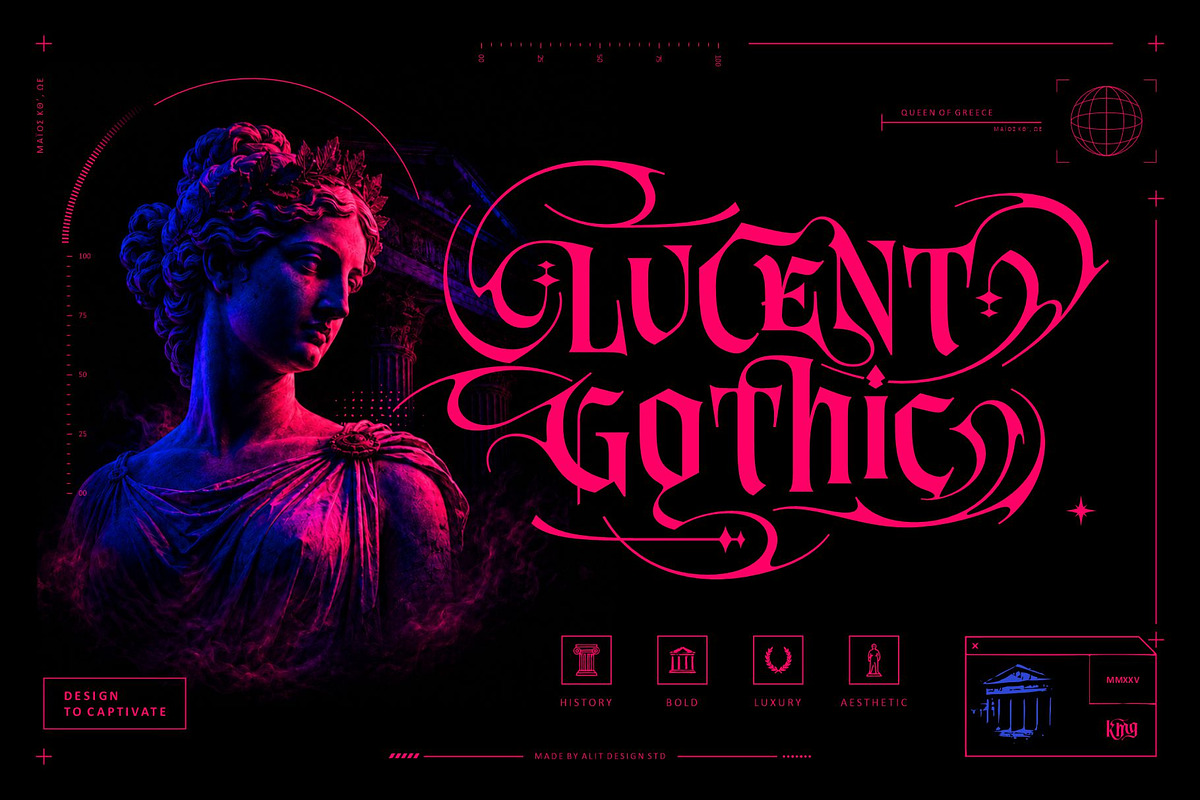 Vonire Bound Typeface, a Blackletter Font by alit design (Photo 2 of 20)