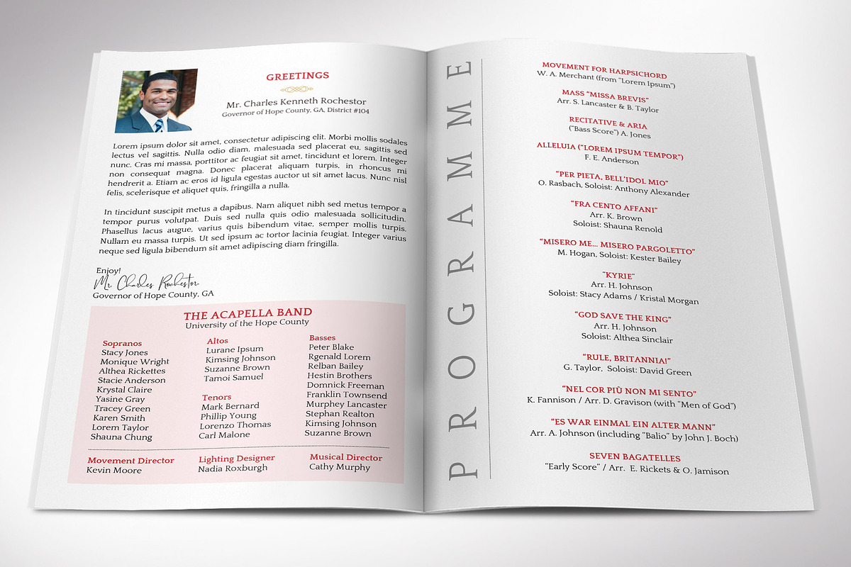 Musical Event Program Canva Template