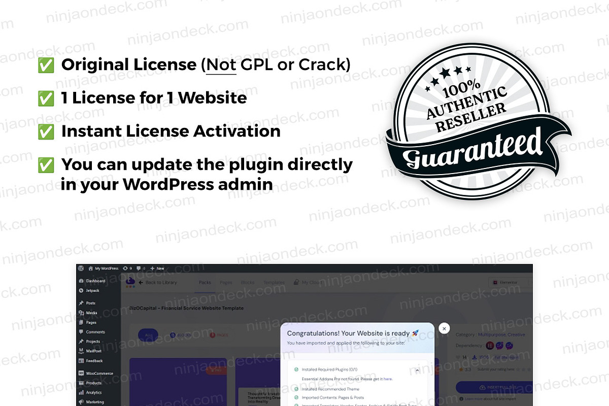 Templately Pro Official License preview 2