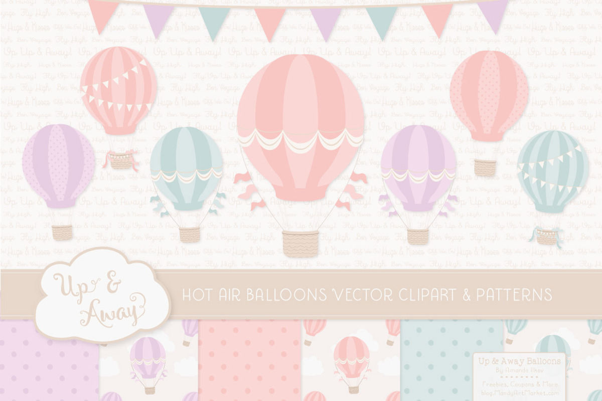 Pastel Balloons and Papers, an Illustration by Amanda Ilkov (Photo 1 of 5)