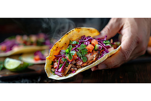 Spicy Pork Taco Closeup, a Food & Drink Photo by piter.goskov