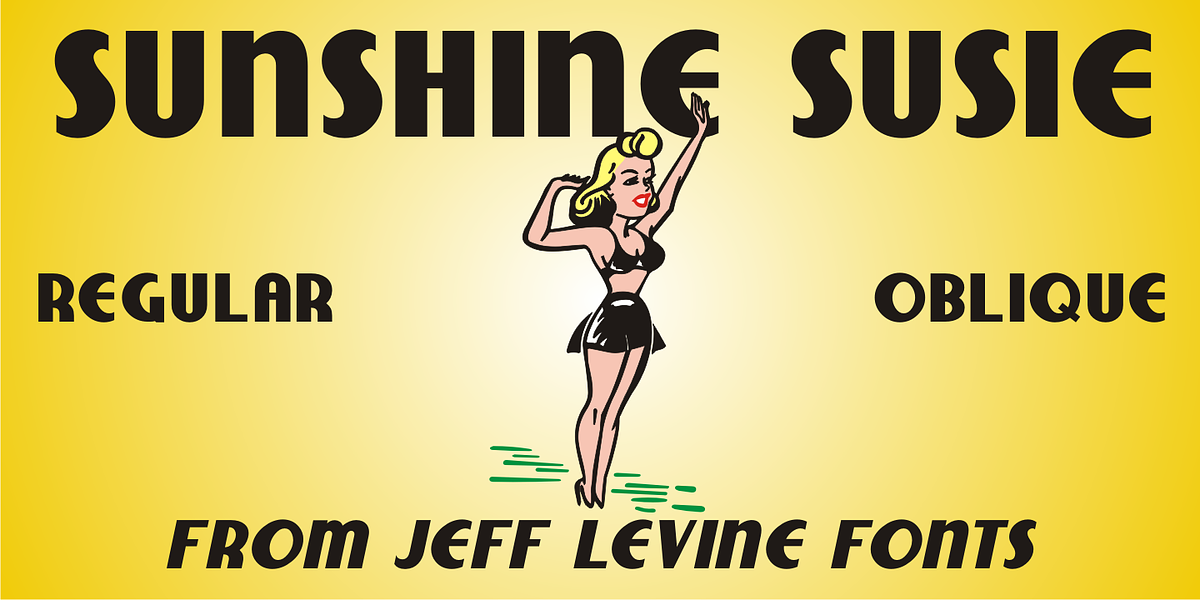 Sunshine Susie JNL, a Font by Jeff Levine Fonts