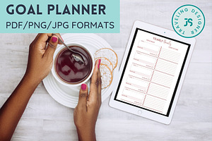 GOAL PLANNER TEMPLATE 6x9in