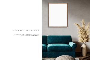 Frame Mockup #2498, Brown Portrait, a Print Template by Kzara Visual Concepts