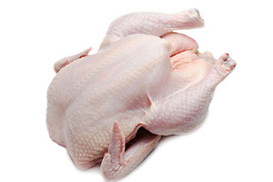 Raw chicken, a Photo by saiko3p