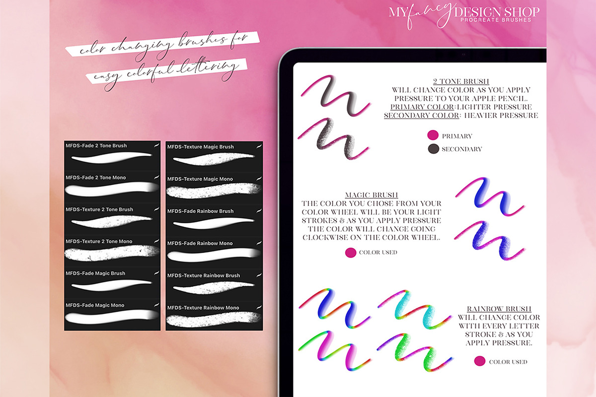 Faded Shadow Procreate Brushes, a Brush Add-On by My Fancy Design Shop (Photo 3 of 9)