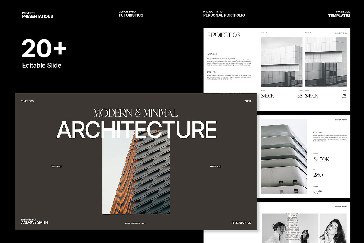 Modern Architecture Portfolio Deck, a Presentation Template by Templeste (Photo 1 of 5)