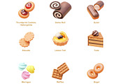 Vector bakery products icon set, a Food Illustration by tele52 (Thumbnail 4 of 5)