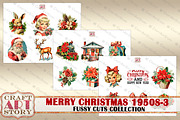 Merry Christmas Fussy-3 Cuts, a Person Illustration by CraftArtStory (Thumbnail 3 of 6)