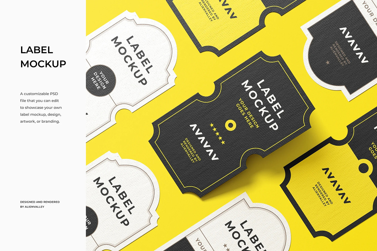 Label Mockup, an Advertising Mockup by zpackcreative (Photo 1 of 5)