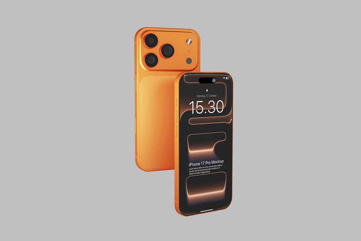 iPhone 17 Pro Mockup, an iPhone Mockup by Symie Design (Photo 2 of 4)