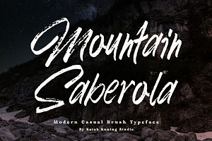 Mountain Saberola Brush Font