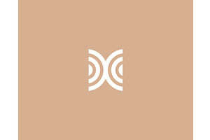 Butterfly logo from geometric shapes, a Templates & Theme by Himalia1
