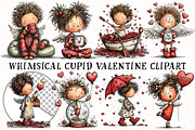 Whimsical Cupid Valentine Clipart, an Illustration by OK Design (Thumbnail 6 of 6)