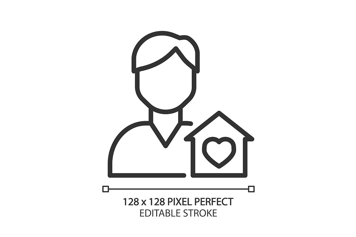 Hospice pixel perfect linear icon, an Outline Icon by IMG Visuals