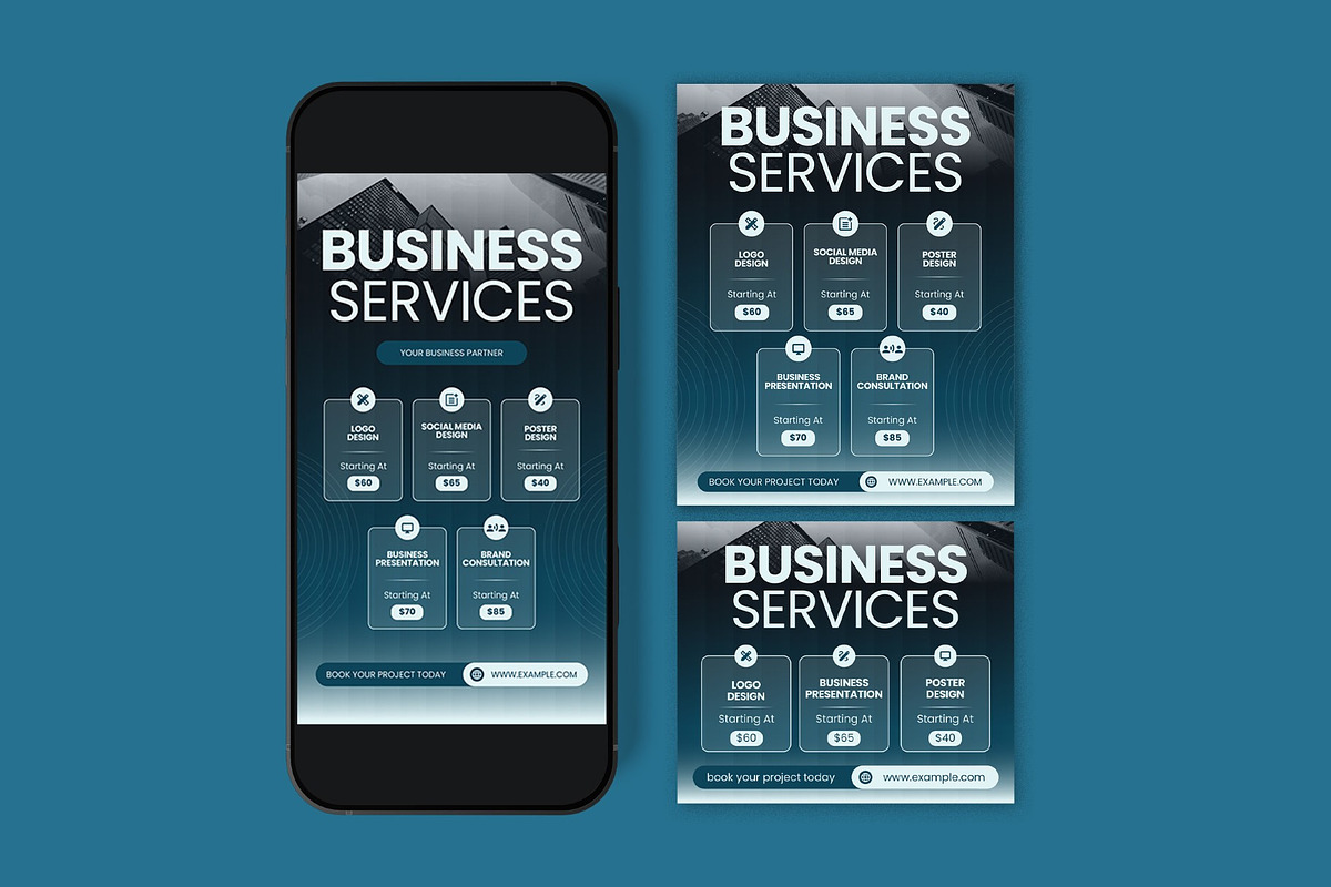 Business Services Price List Flyer, a Flyer Template by graphicook (Photo 3 of 3)