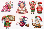 Funny Old Lady Christmas Sublimation, an Illustration by CreationArt (Thumbnail 2 of 6)