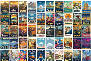 Travel City Posters