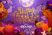Happy Halloween! - Paper art style, an Illustration by Gluiki (Thumbnail 1 of 8)