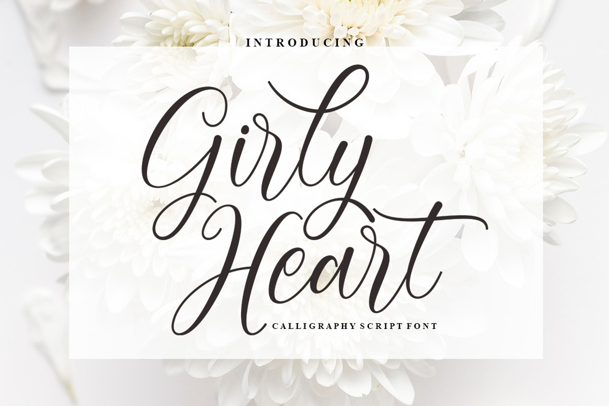 Girly Heart, a Script Font by Rotterlab Studio (Photo 1 of 8)