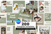Light Green Instagram Template, a Social Media Template by Everyday Perfection (Thumbnail 1 of 8)
