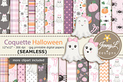 Halloween Coquette Digital Papers, a Pattern Graphic by JennyL Designs (Thumbnail 1 of 9)