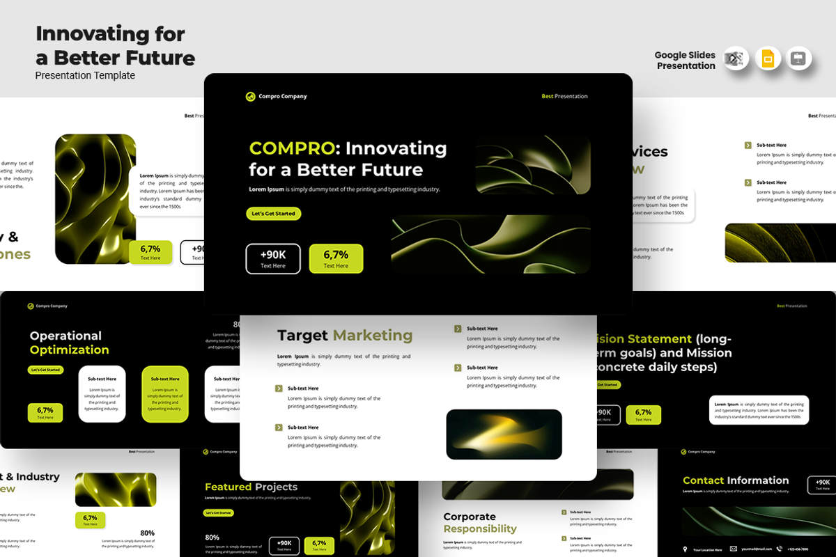 Innovating the Future Google Slides, a Presentation Template by Iqsiart Studio (Photo 1 of 3)