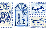 Hand drawn Amalfi coast postage, a Food Illustration by Zimages (Thumbnail 2 of 3)