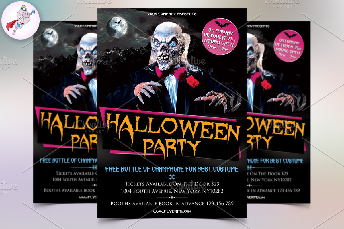 Halloween Party Flyer v1, a Flyer Template by FlyerPig (Photo 1 of 3)