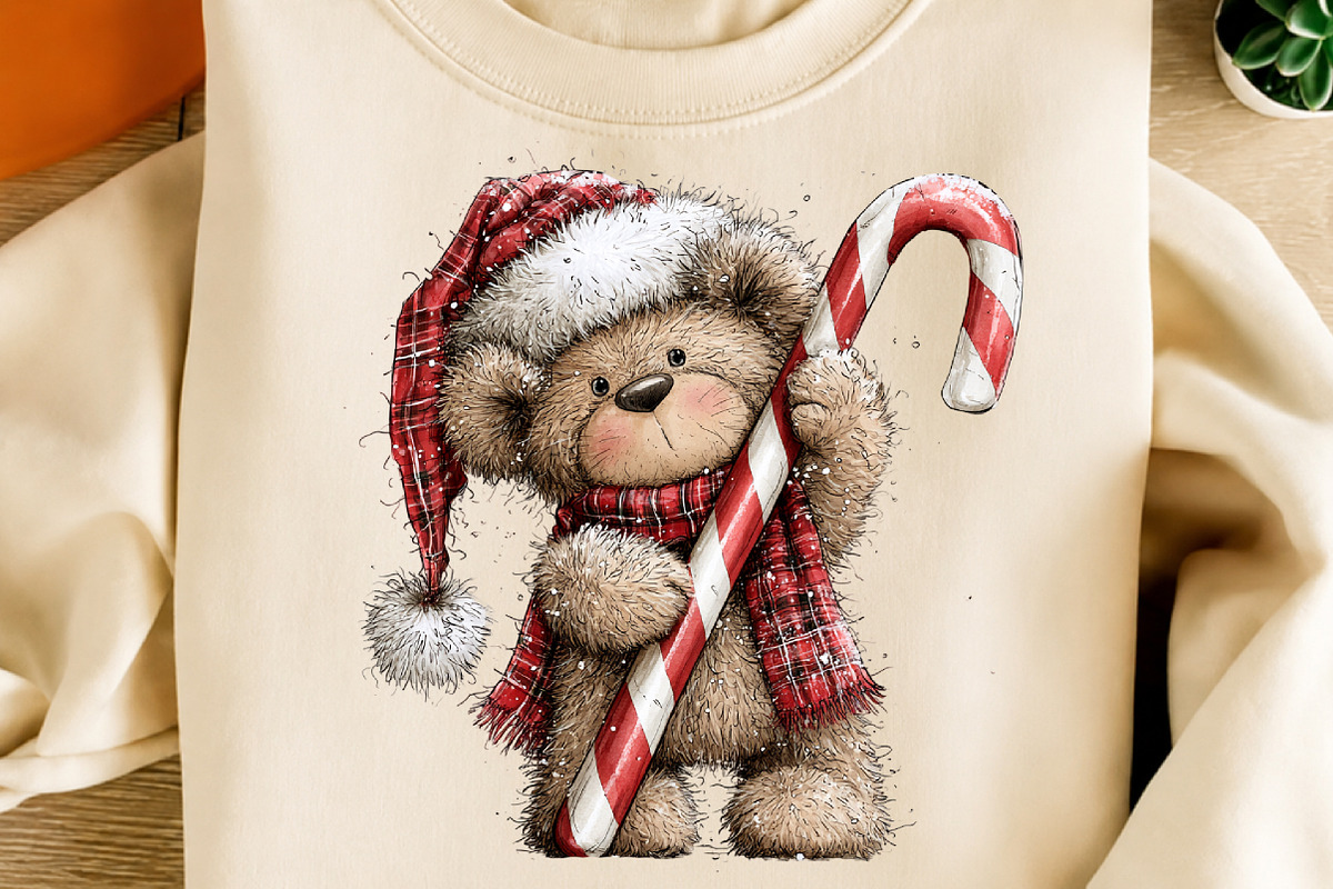 Christmas Teddy Bear Clipart PNG, a Work Illustration by SinaCreation (Photo 5 of 6)