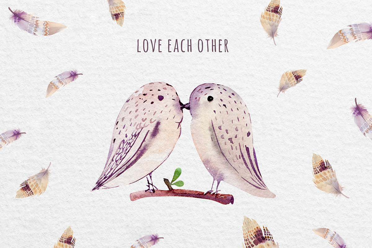 Watercolor BOHO feather DIY II, an Illustration by Peace ART (Photo 6 of 7)