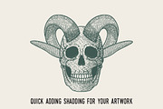 Modern Vintage Cross Hatch Brush, a Brush Add-On by MuSan (Thumbnail 2 of 5)