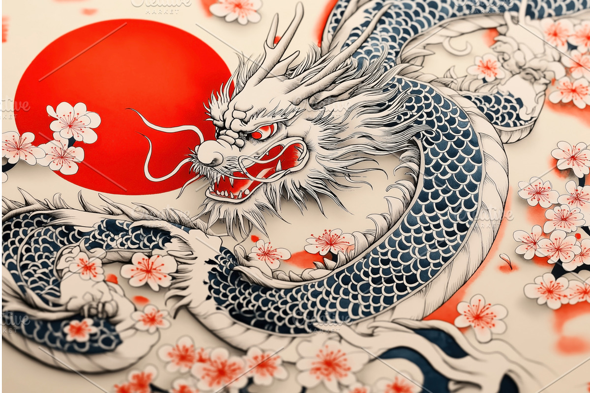 Traditional Japanese-style, an Illustration by Sergey Kotenev