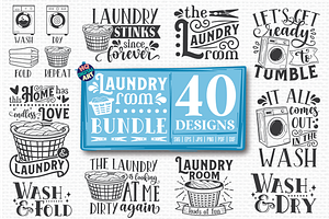 Laundry Room SVG Bundle, a Decorative Illustration by HQDigitalArt