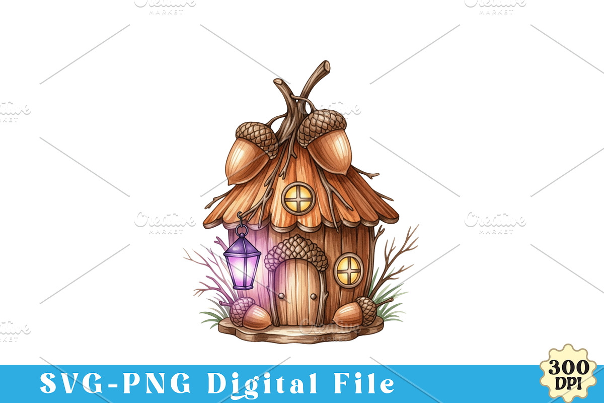 Magical Fall PNG, Halloween PNG, an Illustration by Watercolor design (Photo 1 of 3)