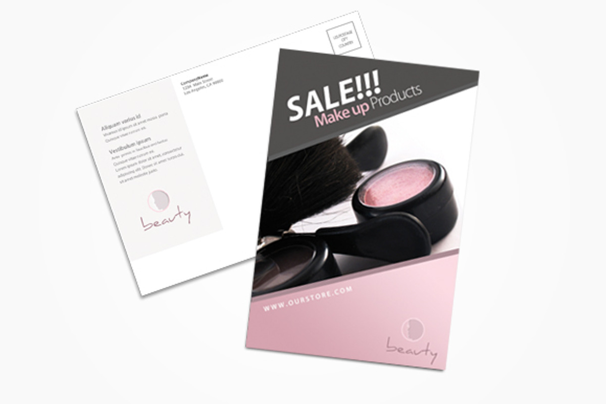 Beauty Product Postcard, a Card Template by printdesignbundle