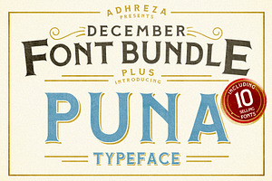 Adhreza's Bundle + PUNA Typeface