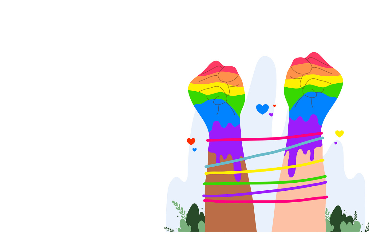 LGBT background vector, a Seasonal Illustration by foxndeer (Photo 4 of 4)