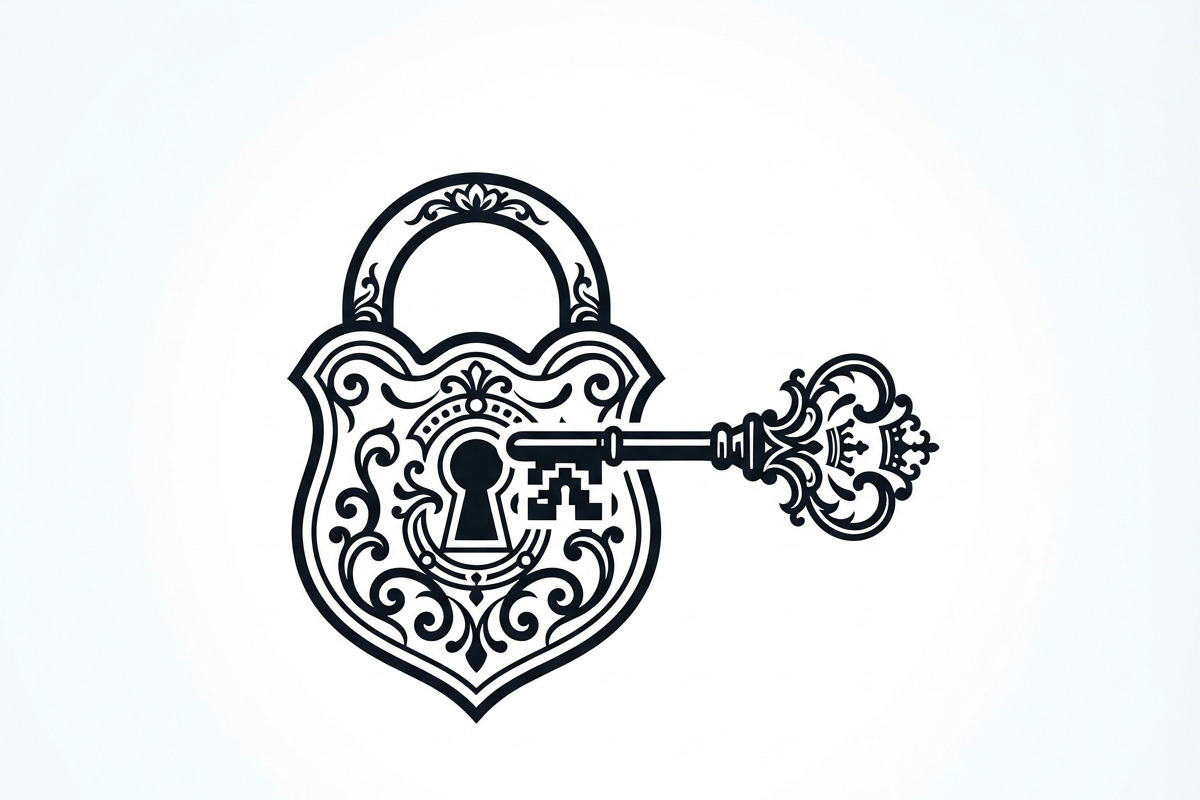 60 Ornate Key and Lock Silhouette, a Technology Illustration by Amazin_art (Photo 10 of 21)