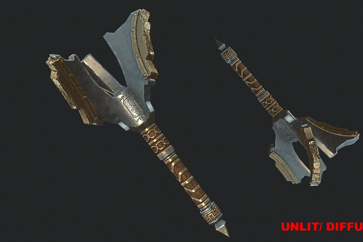 5 Fantasy Stylish Mace -PBR-, an Object 3D Model by TFE Game Art (Photo 10 of 15)